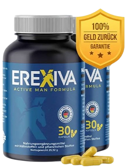 Erexiva Kapseln im Doppelpack mit 100% Zufriedenheitsgarantie Logo